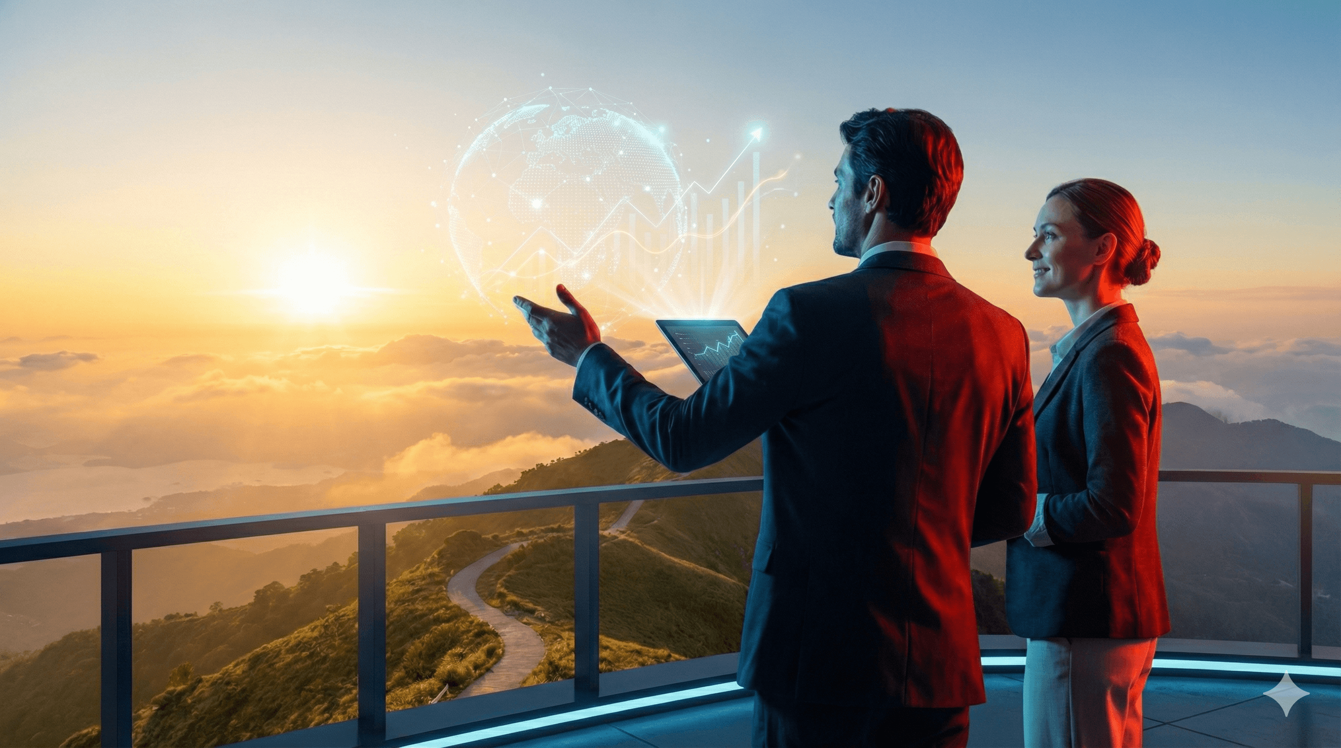 Espacio de trabajo con laptop mostrando diseños, café y materiales de oficina